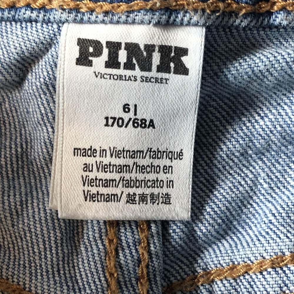 PINK Victoria's Secret High Rise Wide Leg Jeans Womens 6 Denim - Picture 5 of 16